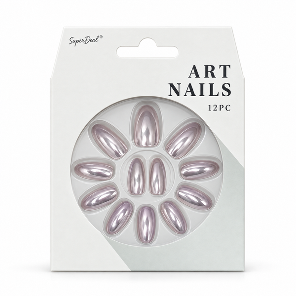 Artificial Nails with Glue – Assorted – design 1
