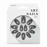 Artificial Nails with Glue – Assorted – design 12