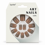 Artificial Nails with Glue – Glitter, Assorted – design 10