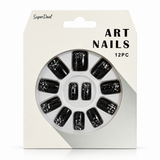 Artificial Nails with Glue – Glitter, Assorted – design 2