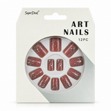 Artificial Nails with Glue – Glitter, Assorted – design 3