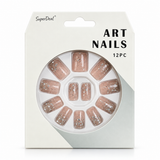 Artificial Nails with Glue – Glitter, Assorted – design 4