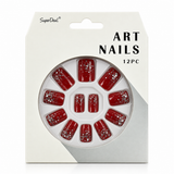 Artificial Nails with Glue – Glitter, Assorted – design 6