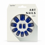 Artificial Nails with Glue – Glitter, Assorted – design 7