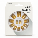 Artificial Nails with Glue – Glitter, Assorted – design 8