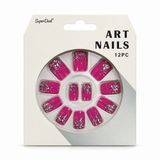 Artificial Nails with Glue – Glitter, Assorted – design 9