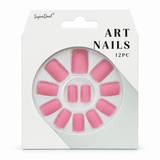 Artificial Nails with Glue 12pc – Matte, Assorted – design 1