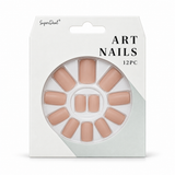 Artificial Nails with Glue 12pc – Matte, Assorted – design 2