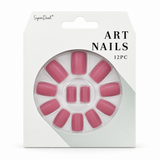 Artificial Nails with Glue 12pc – Matte, Assorted – design 4