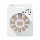 Artificial Nails with Glue 12pc – Matte, Assorted – design 5