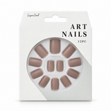 Artificial Nails with Glue 12pc – Matte, Assorted – design 8