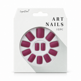 Artificial Nails with Glue 12pc – Matte, Assorted – design 9