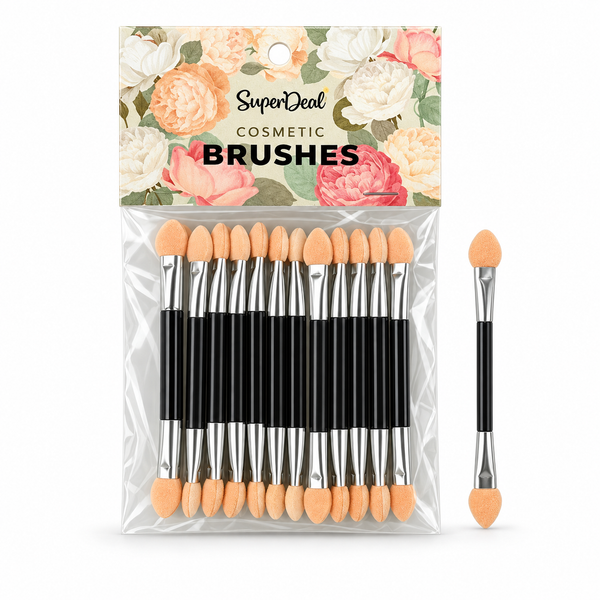 SuperDeal Double-Ended Sponge Applicators – 12 Pack