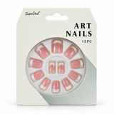 Artificial Nails with Glue – French Style, Assorted – design 2