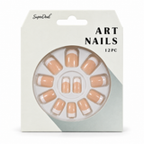 Artificial Nails with Glue – French Style, Assorted – design 4