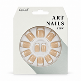 Artificial Nails with Glue – French Style, Assorted – design 7