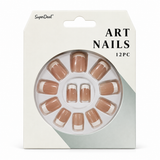 Artificial Nails with Glue – French Style, Assorted – design 8