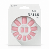 Artificial Nails with Glue 12pc – Plain Colour, Assorted – design 1