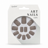 Artificial Nails with Glue 12pc – Plain Colour, Assorted – design 4