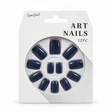Artificial Nails with Glue 12pc – Plain Colour, Assorted – design 8