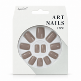 Artificial Nails with Glue 12pc – Plain Colour, Assorted – design 9