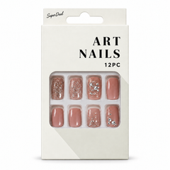 Artificial Nails with Craft Crystals 12pc – Assorted (CS0897) – design 1