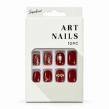 Artificial Nails with Craft Crystals 12pc – Assorted (CS0897) – design 3