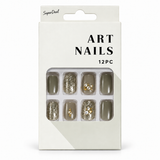 Artificial Nails with Craft Crystals 12pc – Assorted (CS0897) – design 4