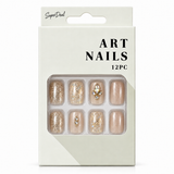 Artificial Nails with Craft Crystals 12pc – Assorted (CS0897) – design 7