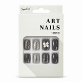 Artificial Nails with Craft Crystals 12pc – Assorted (CS0897) – design 8