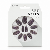 Artificial Nails with Glue 12pc – Assorted (CS0899) – design 12