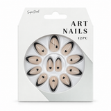 Artificial Nails with Glue 12pc – Assorted (CS0899) – design 9