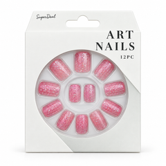 Artificial Nails with Glue 12pc – Gradient Glitter, Assorted – design 1