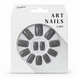 Artificial Nails with Glue 12pc – Gradient Glitter, Assorted – design 10