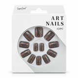 Artificial Nails with Glue 12pc – Gradient Glitter, Assorted – design 3