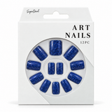 Artificial Nails with Glue 12pc – Gradient Glitter, Assorted – design 9