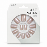 Artificial Nails with Glue 12pc – French Glitter, Assorted – design 3