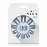 Artificial Nails with Glue 12pc – French Glitter, Assorted – design 5