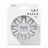 Artificial Nails with Glue 12pc – French Glitter, Assorted – design 9