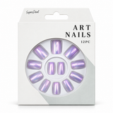 Artificial Nails with Glue 12pc – UV Plating, Assorted – design 2