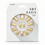 Artificial Nails with Glue 12pc – UV Plating, Assorted – design 6