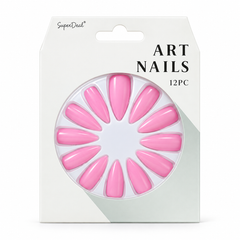 Artificial Nails with Glue 12pc – French Style, Assorted – design 1