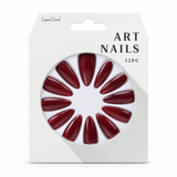 Artificial Nails with Glue 12pc – French Style, Assorted – design 4