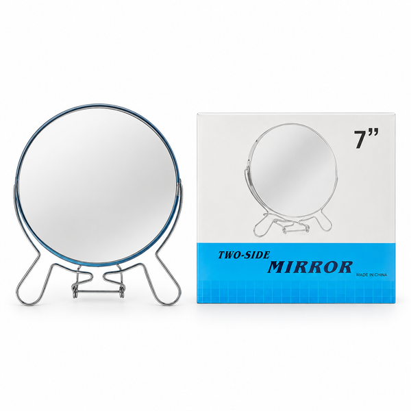 SuperDeal Double-Sided Metal Mirror – 7 Inch