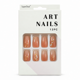 Artificial Nails with Craft Crystals 12pc – Assorted (CS0962) – design 9