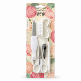 SuperDeal Pedicure Tool Set – 5 Pieces – White