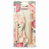SuperDeal Eyebrow Trimmer & Tweezer Set – 3 Pieces – Peach