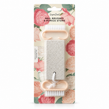 SuperDeal Nail Brushes with Pumice Stone – 2 Pieces – Peach