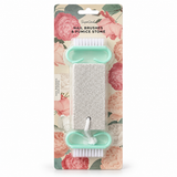 SuperDeal Nail Brushes with Pumice Stone – 2 Pieces – Mint