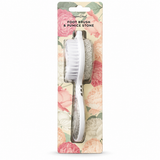 SuperDeal 4-in-1 Foot Brush & Pumice Stone – White